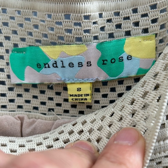 Endless Rose Taupe Mesh Mini Skirt, size S - Picture 10 of 10